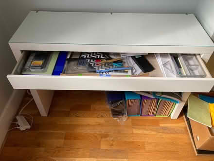 Photo of free IKEA desk/dressing table with glass top. Excellent cond. (Eltham SE9) #2