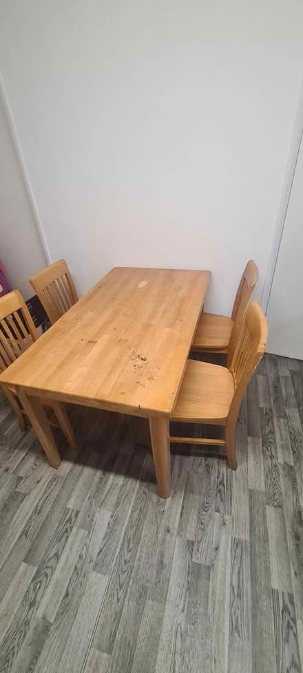 Photo of free Dining table 4 chairs (CH44 Wirral) #1