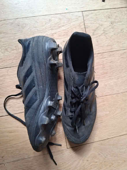 Photo of free Black Adidas football boots Size 4 (Foxholes SG13) #1
