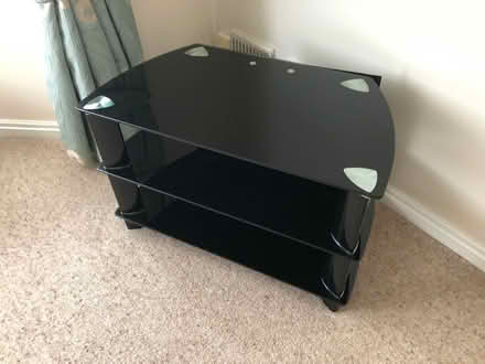 Photo of free Gloss black TV stand (Great Sutton CH66) #1
