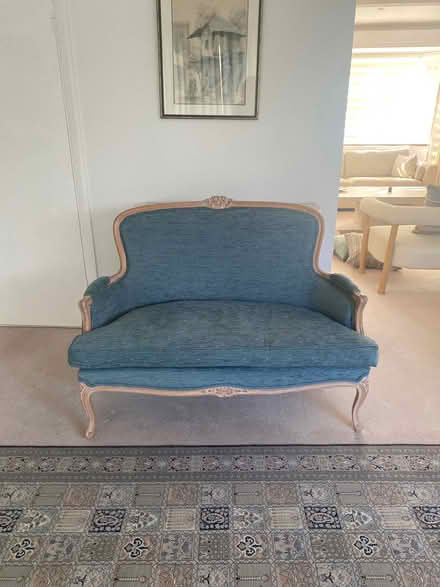 Photo of free Blue 2 seater sofa (Sandilands CR0) #1