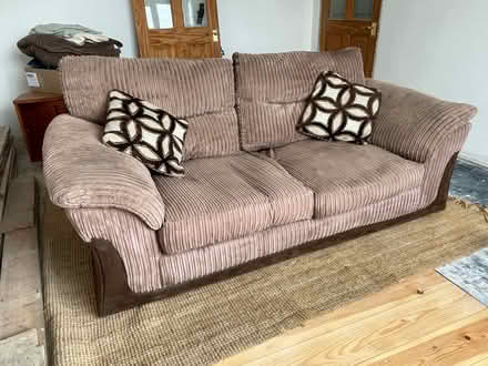 Photo of free Brown 2/3 seater sofa (Whaddon GL52) #3