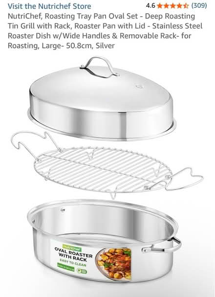 Photo of free New steel roasting pan (Bellingham SE6) #3