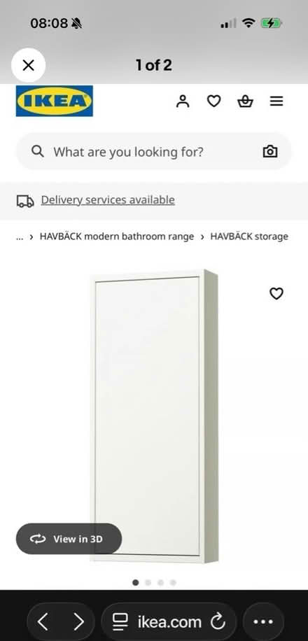 Photo of free New flat pack bathroom cabinet (Weybridge KT13) #2