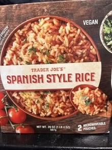 Photo of free Trader Joe's Spanish Style Rice & Signature Brand 100% Tomato Juice #2