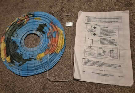 Photo of free Paper World Map Round Lampshade. (Handforth SK9) #1