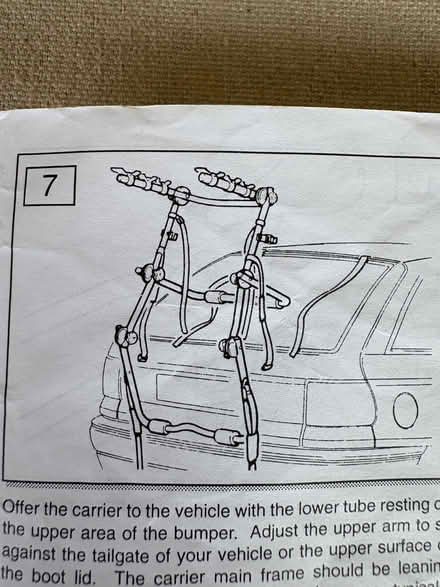 Photo of free Car bicycle carrier with original instruction leaflet (Stratford-upon-Avon CV37) #2
