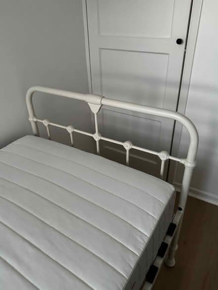 Photo of free Ikea Metal bed - Single with matres (New Barnet) #4