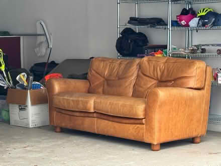 Photo of free Leather couch (West Newton) #1