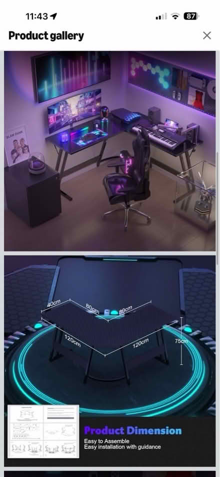 Photo of free Corner Computer Gaming Desk (Greenleys MK12) #2