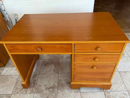 Photo of free Pottery Barn wood desk (Westchester) #1