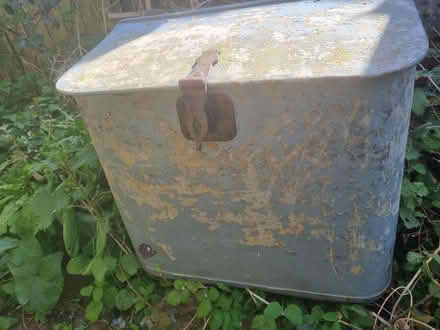 Photo of free Vintage strong tin trunk. (Hay on Wye HR3) #2