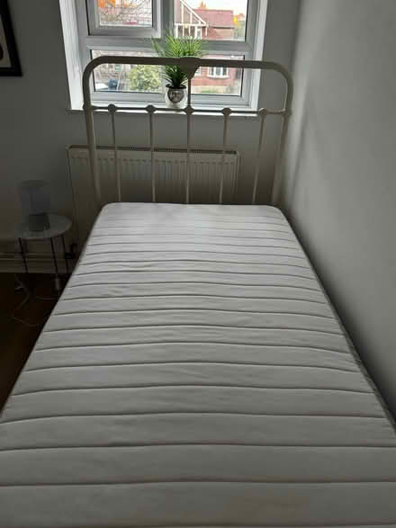 Photo of free Ikea Metal bed - Single with matres (New Barnet) #2