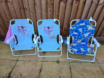 Photo of free Three foldable chairs for kids (Brize Norton OX18 1px) #1