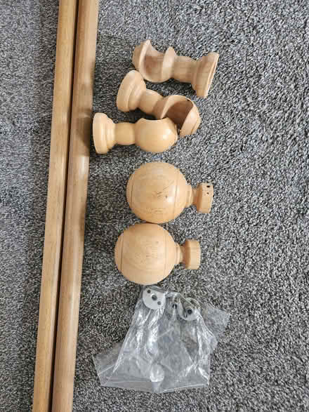Photo of free Wooden curtain pole (Kendal LA9) #1