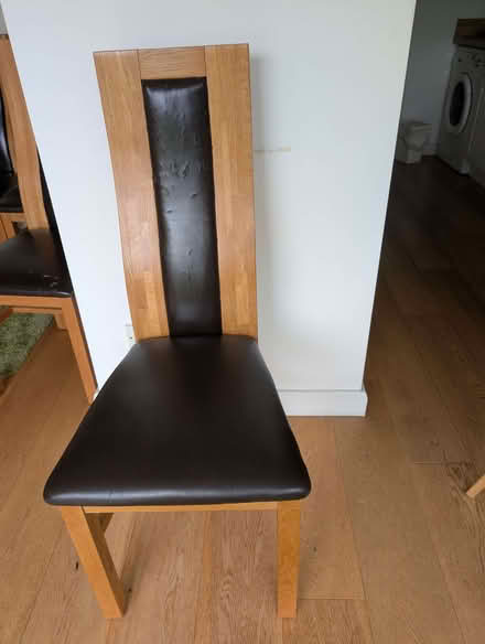 Photo of free 6 Highback oak dining chairs (Broomfield CM1) #3