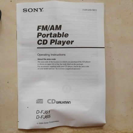 Photo of free Sony Discman & Accesories (Trinity Bellwoods) #1