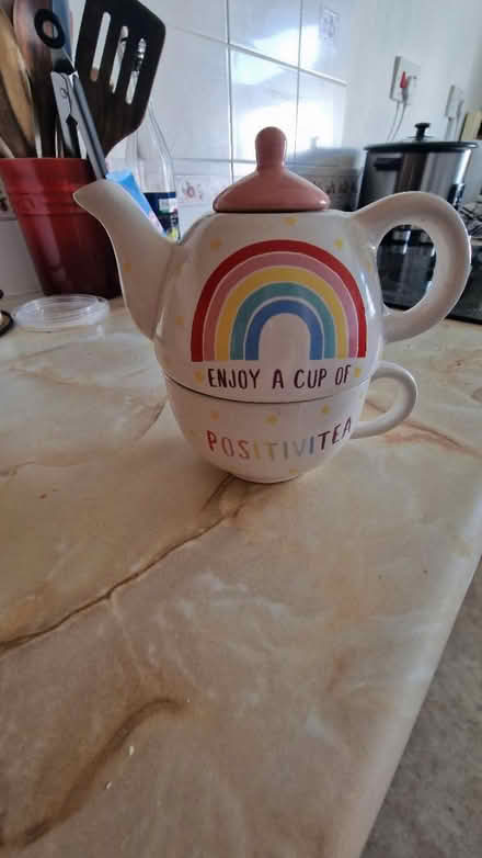 Photo of free Small teapot with cup on bottom (BS9) #1