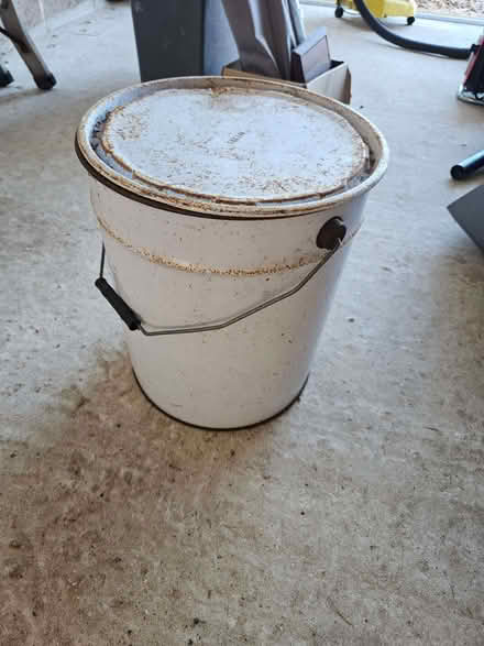 Photo of free 20l steel container with lid (Binfield Heath RG9) #1