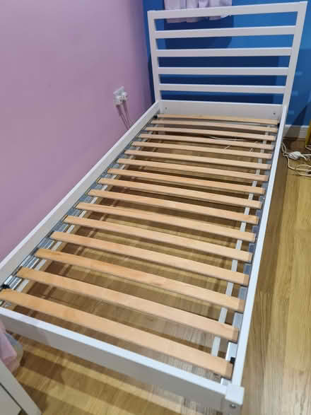 Photo of free IKEA single bedframe & slatted bed base (Leasgill LA7) #1