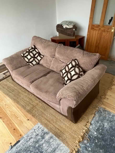 Photo of free Brown 2/3 seater sofa (Whaddon GL52) #1