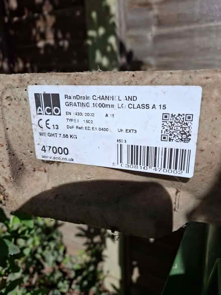 Photo of free Rain drain channel & grating 1000mm (Lightwater GU18) #2