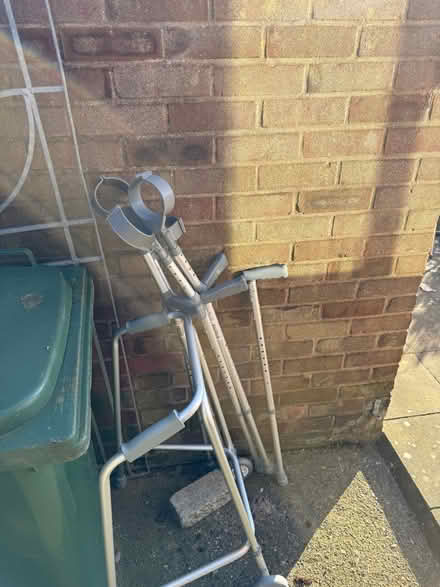 Photo of free Disabled toilet chair and crotches (Exeter area NN18) #2