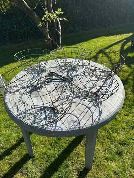 Photo of free Six hanging baskets with chains (West Oxfordshire OX28) #1