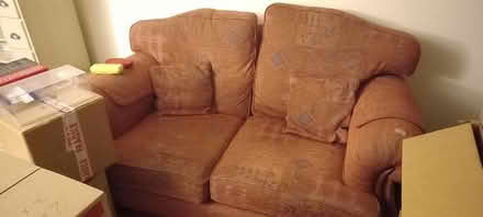 Photo of free Red two seater sofa (Crowthorne RG45) #1