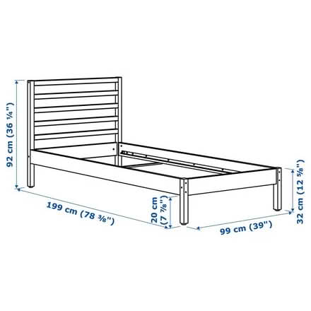 Photo of free IKEA single bedframe & slatted bed base (Leasgill LA7) #2