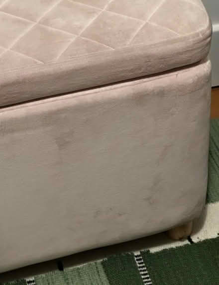 Photo of free Pink velvet ottoman (Newington Green N16) #3