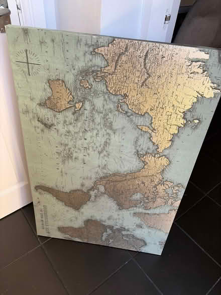 Photo of free World map canvas (Marsh La1) #1