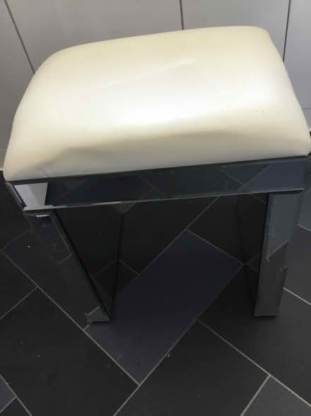 Photo of free Glass mirrorred dressing stool (Llandudno LL318BZ) #2