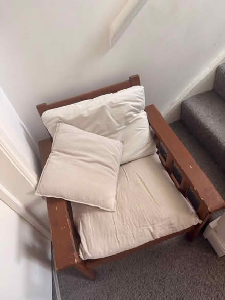 Photo of free Sturdy wooden armchair (SE15) #2