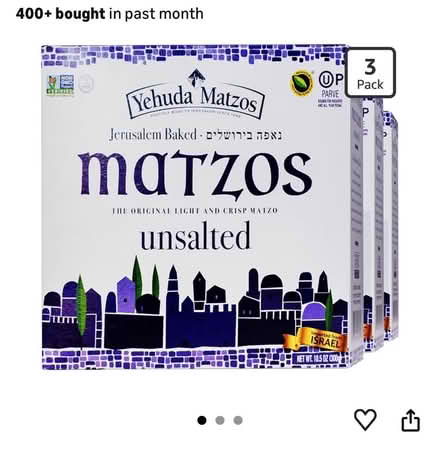 Photo of free 3 boxes of matzah (Carkeek) #1