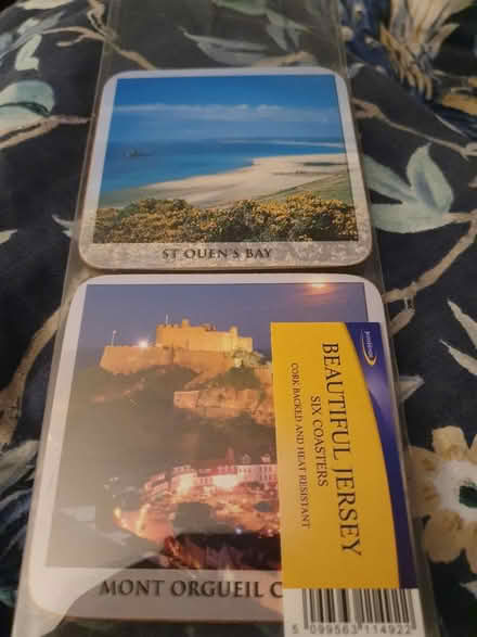 Photo of free BN set of 4 coasters Jersey scenes (BA13 Westbury) #1