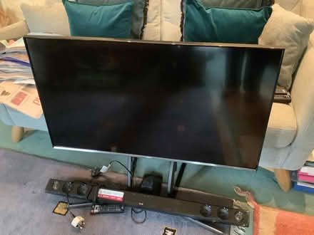 Photo of free 43” Samsung TV with stands, LG sound bar and remote controls (Deanburn EH26) #1