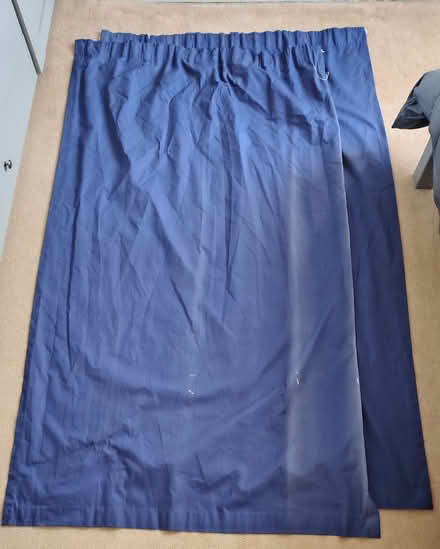 Photo of free Pair of blue curtains (SW6) #1