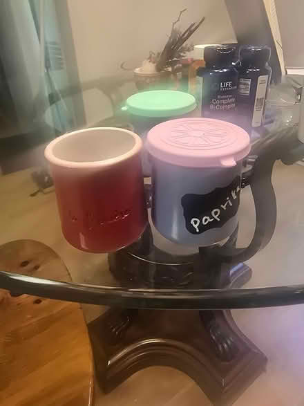 Photo of Opaque La Fermiere jars (By the Mountain View Caltrain) #1