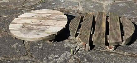 Photo of free Wooden plant pot stands with wheels (Elmstead BR7) #2