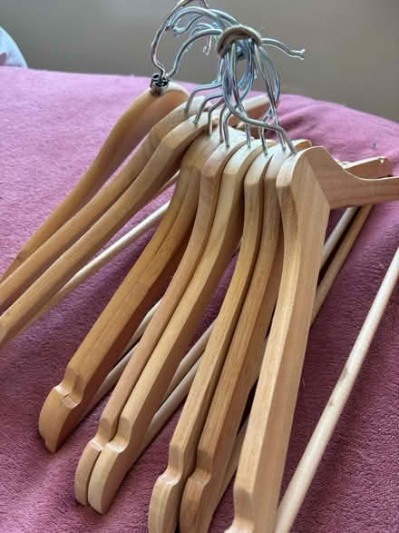 Photo of free 10 wooden coat hangers (Bristol BS3 (Totterdown)) #1