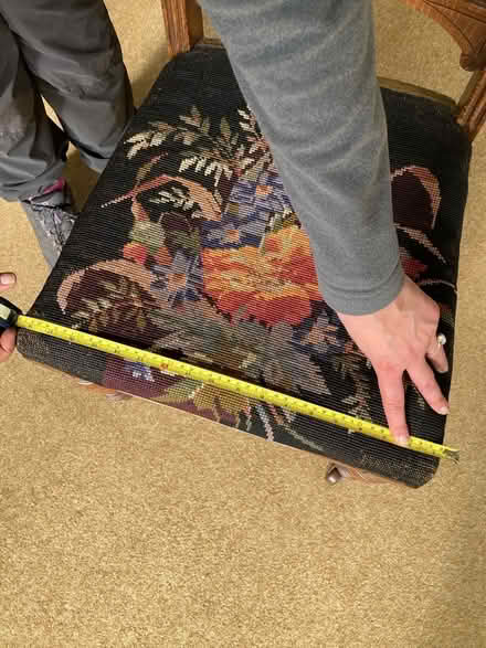 Photo of free Wooden upholstered chair (Netherton) #1