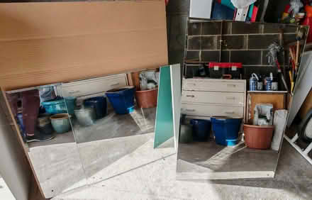 Photo of free 3 used large bathroom mirrors, drilled for screws (Sewerby YO16) #3