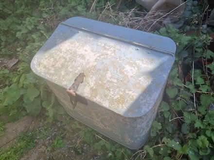 Photo of free Vintage strong tin trunk. (Hay on Wye HR3) #1