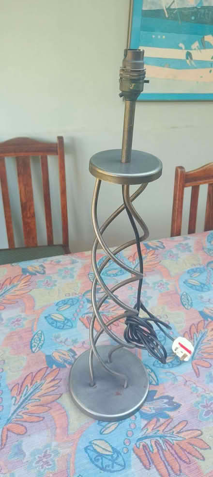 Photo of free Table lamp - metal spiral design (Surrenden BN1) #1