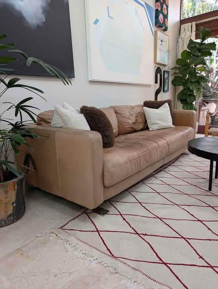 Photo of free leather 3 seater sofa 225x95 (Alexandria) #1