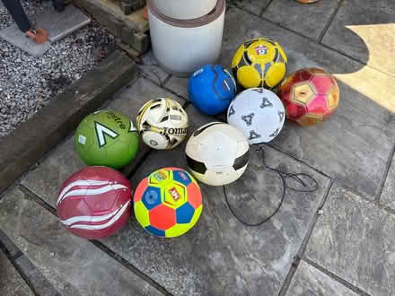 Photo of free Nine kids footballs, sizes 3-5 (Staines-upon-Thames TW18) #1