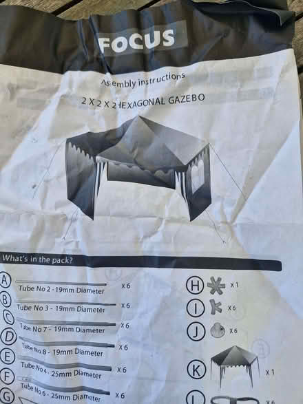 Photo of free Hexagonal gazebo roof cover (Great Baddow CM2) #2