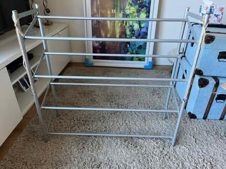 Photo of free Silver metal shoe rack (Church RG6) #2