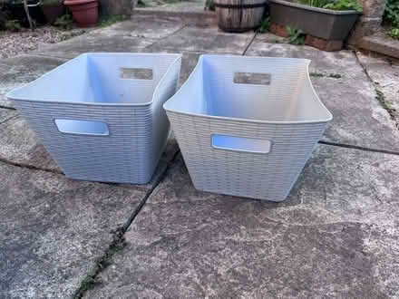 Photo of free Two plastic storage tubs (Caerphilly CF83) #1